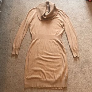 Camel sweater dress